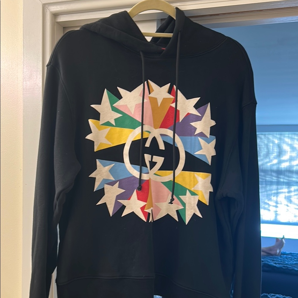 Gucci Black Star Pattern Men's Sweater authentic!